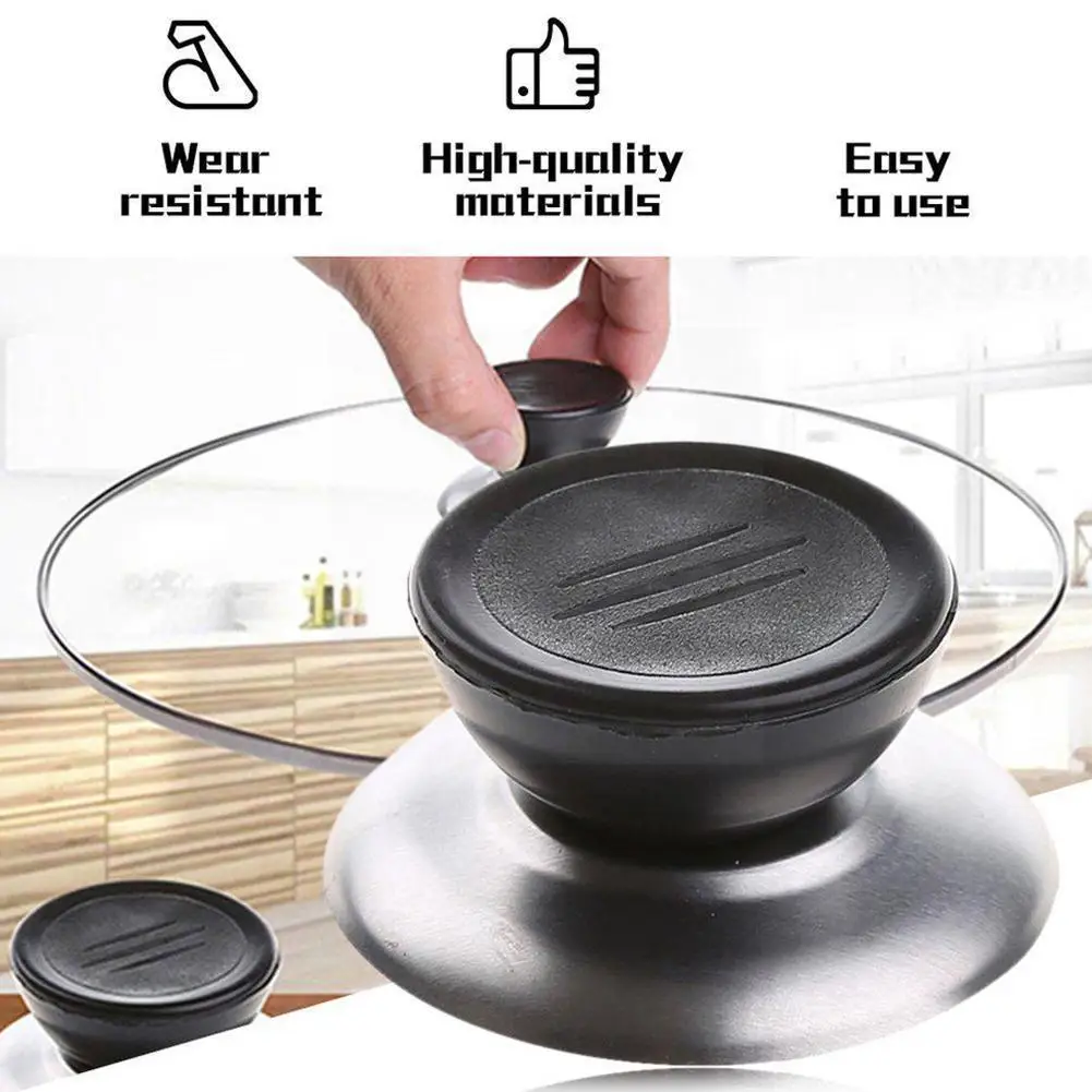 

New Kitchen Lid Handle Cookware Replacement Anti Scalding Cover Pan Knob Glass Circular Holding Pot Cooking Accessories I4o0