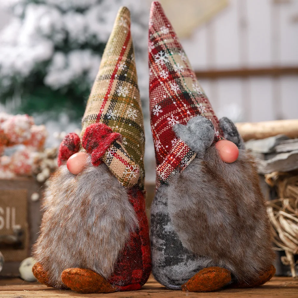 Navidad 2019 новогодние куклы без лица кукла для украшения дома Рождественская