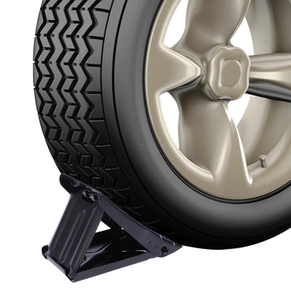 

2pcs Universal Black Car Styling Metal Stop Control Tire Triangle Pad Anti Silp Tools for Car Truck