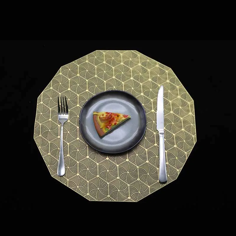 

New PVC Placemat Kitchen Dining Table Mats Steak Pad Anti-scalding Insulation Pads INS Nordic Hotel Restaurant Home Decor
