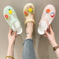 fashion new summer stweet girls croc clogs outdoor garden shoes non slip beach shoes female slides hollow out jelly shoes