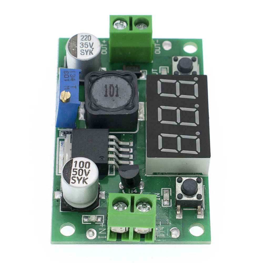 LM2596 BUCK 3A DC-DC Регулируемый понижающий модуль питания+ красный светодиодный вольтметр LM2596S-ADJ 4-40 В до 3,3 В/5 В/9 В/12 В/24 В