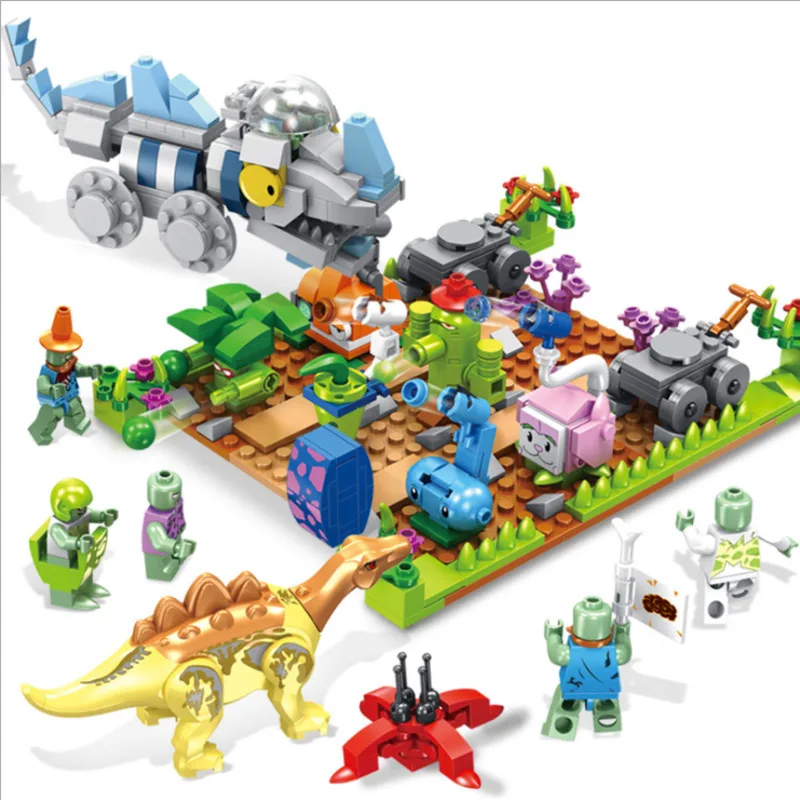 

Plants Vs Zombies Blocks Creator Tree House Building Crazy Backyard Zombie Attack Set Model Brick Toys For Children