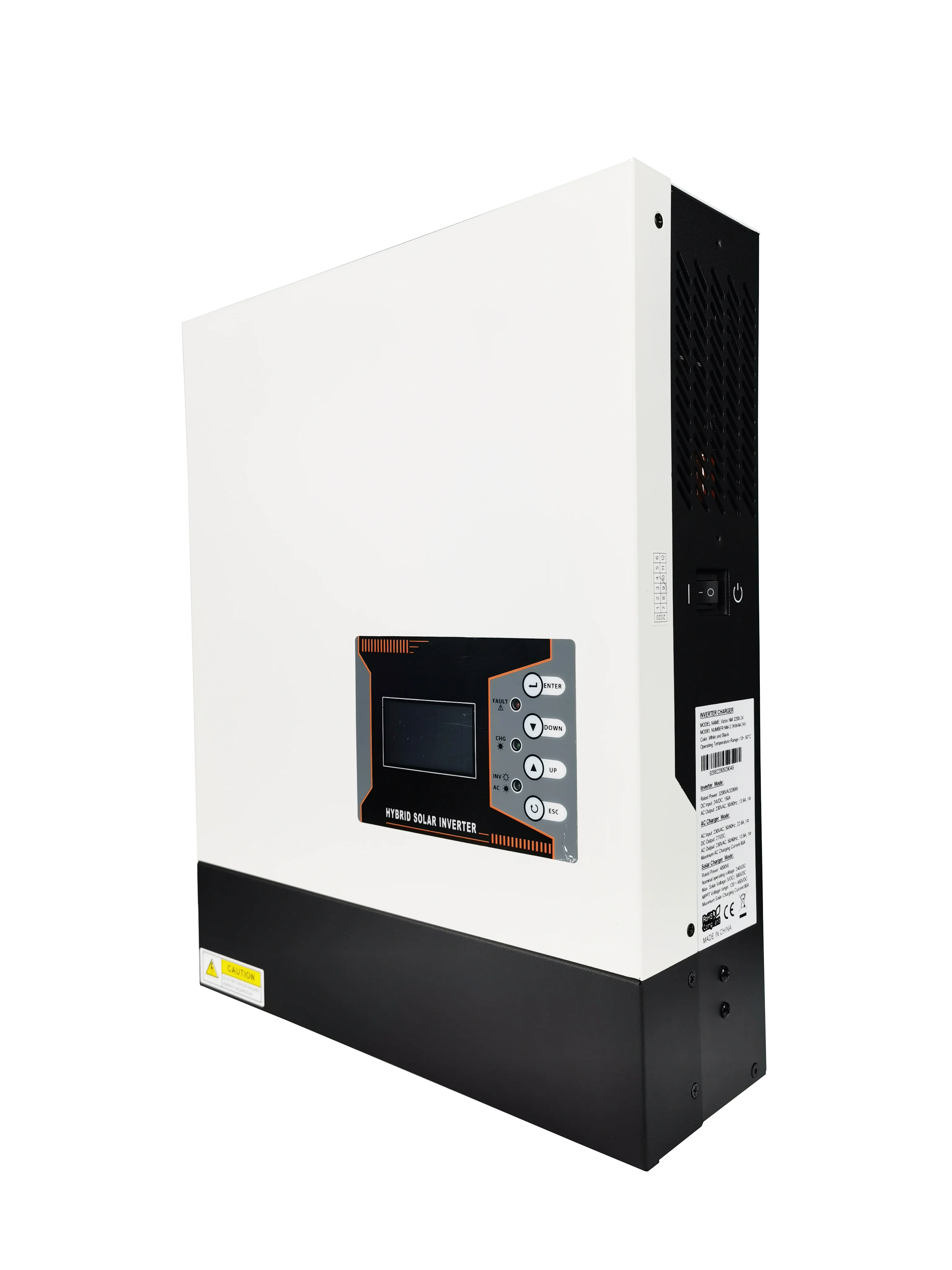 

SM-2200W-24V Гибридный солнечный инвертор, встроенный контроллер MPPT 80A