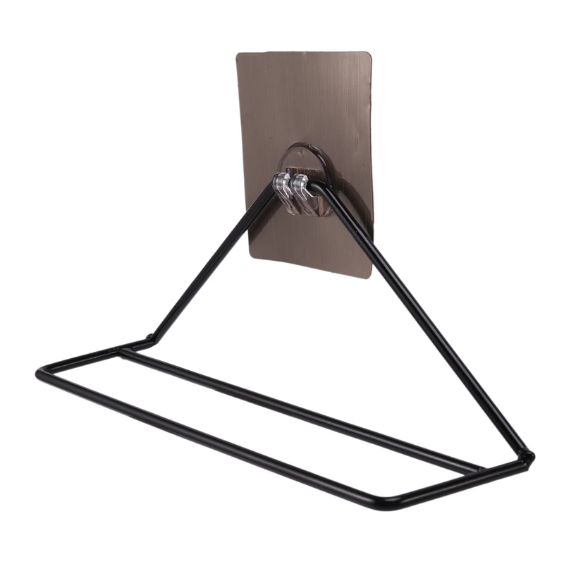 

4PCPS Adhesive Wrought Iron Storage Shoe Rack Household Wall-Mounted Triangle Shoe Rack Bathroom Slippers Rack