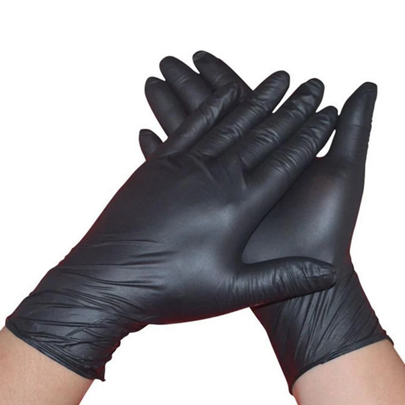

100pcs/lot Mechanic Gloves Nitrile gloves Household Cleaning Washing Black Laboratory Nail Art Anti-Static Gloves