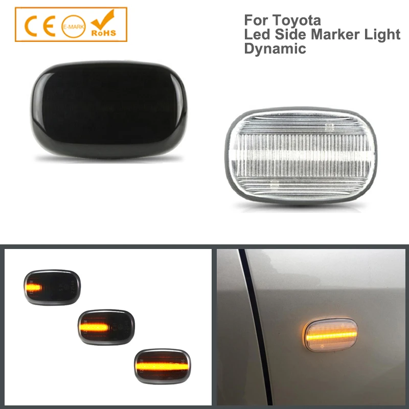 Динамический Янтарный светодиодный габаритный фонарь совместимый с Toyota Celica Caldina