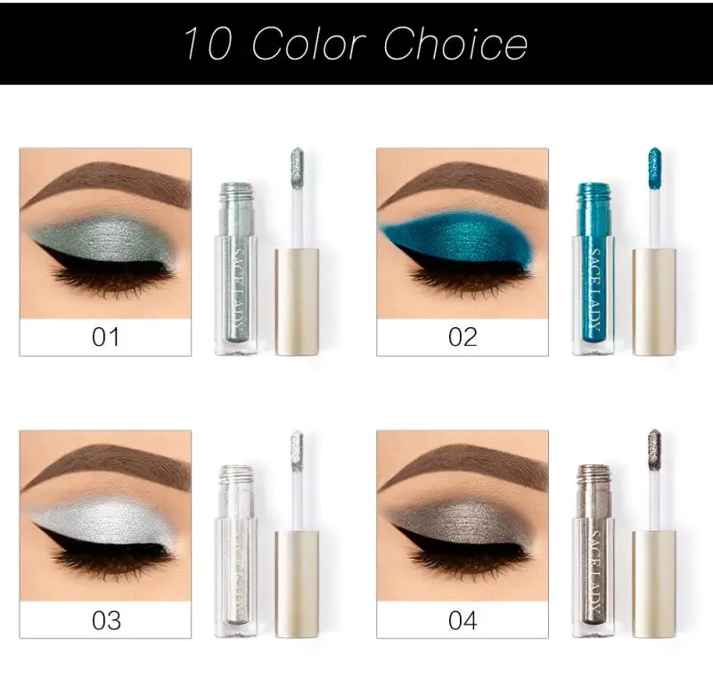 1 шт. металлы осветитель блестящие тени для макияжа жидкие мерцающие век