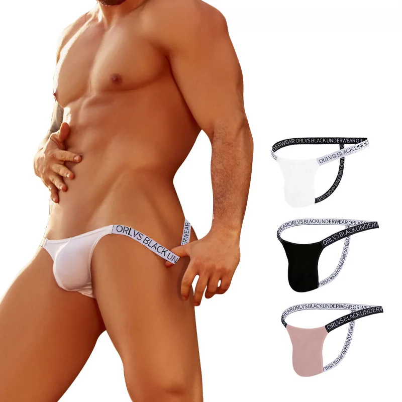 

Men's Underwear T-Back G-String Briefs Sexy Breathable Tangas Thong Lingerie Fashion Breathless Male Thong M-2XL