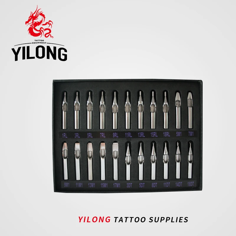 YILONG бесплатная доставка 22 шт./лот набор наконечников для татуировок из