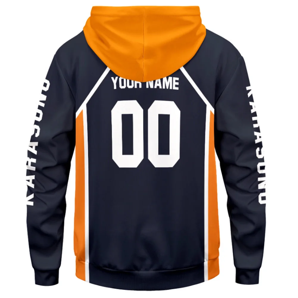 

Anime Haikyuu Cosplay Hoodie Karasuno High School Uniform Costume Hooded Pullover Unisex Sweatshirt Autumn Coat Men