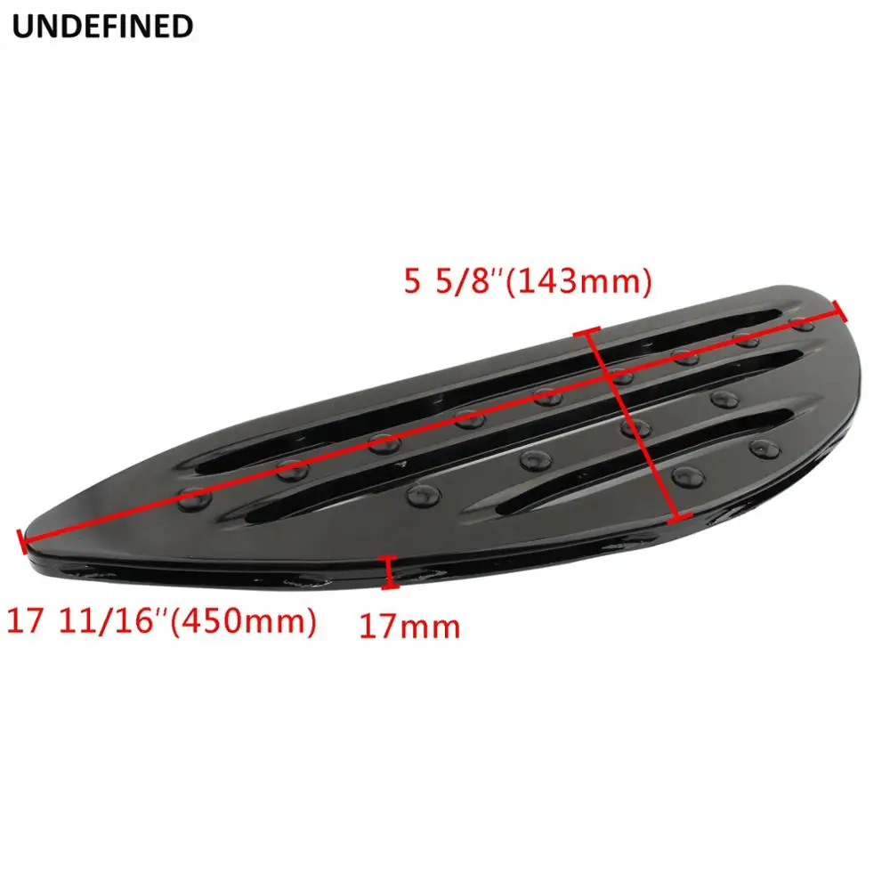 

Black Motorcycle Floorboards Driver Stretched Foot Pegs Front Pedals For Harley Touring Road King Softail Heritage Dyna Fat Boy