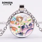 Ожерелье Bang Dream Hikawa Sayo Minato Yukina Toyama Kasumi Коллекционная Аниме Фигурка стеклянный драгоценный камень круглое ожерелье с подвеской новая коллекция
