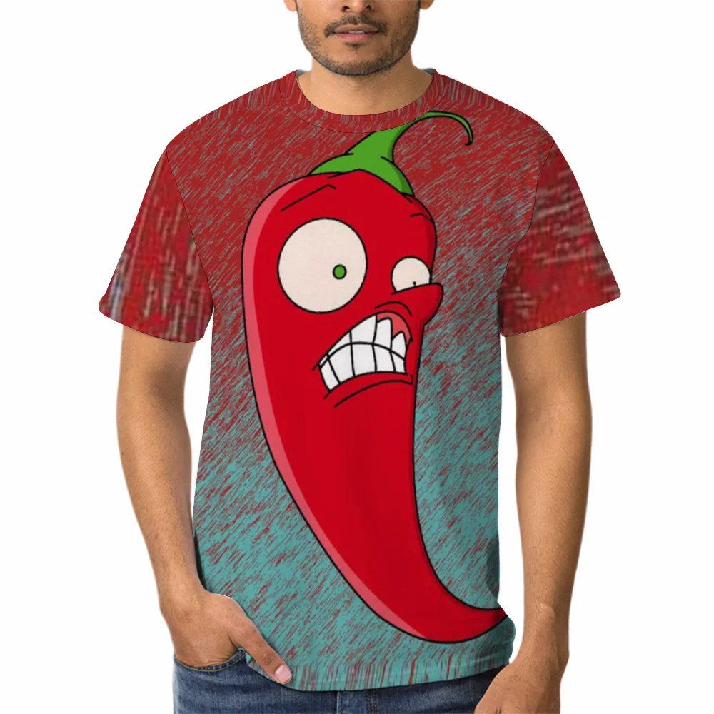 

2021 Summer Short Sleeve T-shirt Vegetable Printing 3d Pattern Comfortable Breathable and Sweat-absorbing T-shirt
