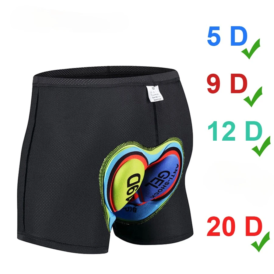 

Cycling Shorts 5D 9D 12D 20D Men's Underpants Mountain Bike Shorts Bicycle padded Underwear For Bicycle Downhill vtt short