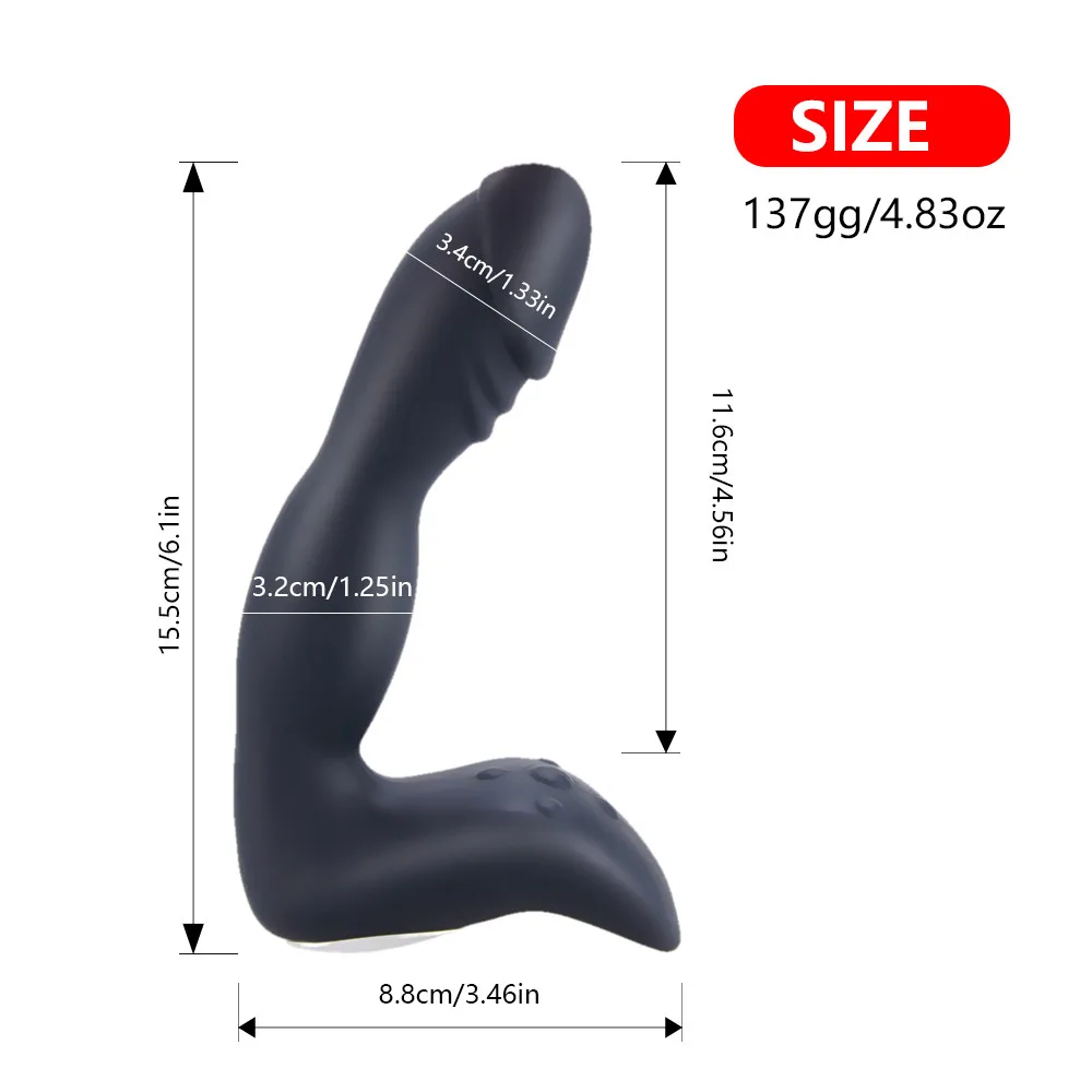 Vibrating Prostate Massager Men Anal Butt Waterproof 10 Modes Powerful Motors Plug Vibrator Sex Toys for Adults Gay | Красота и