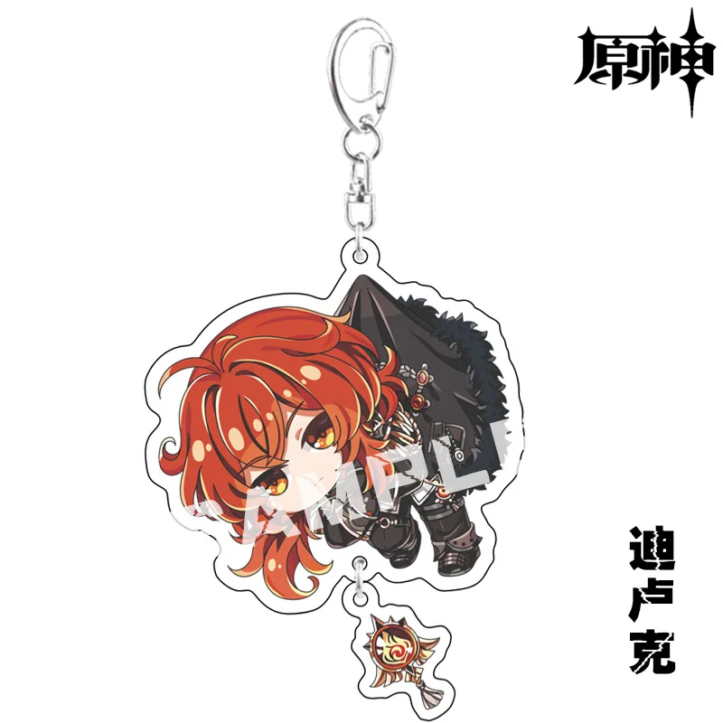 

Anime Keychain Genshin Impact keqing Venti Diluc Klee Hung Key Chain for Women Accessories Cute Bag Pendant Key Ring Jewelry