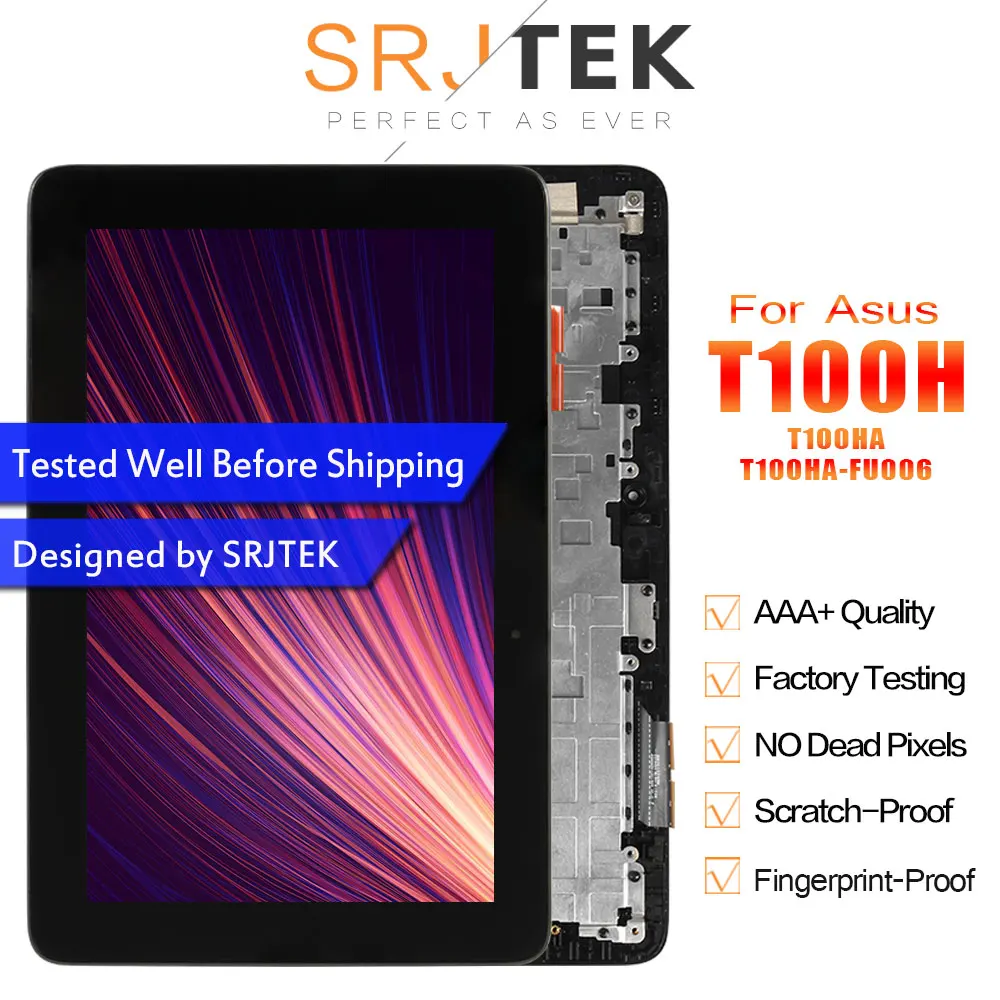 

For ASUS Transformer Book T100H T100HA T100HA-FU006T LCD Display Touch Screen Assembly with Frame FP-ST101SI010AKF-01X Parts