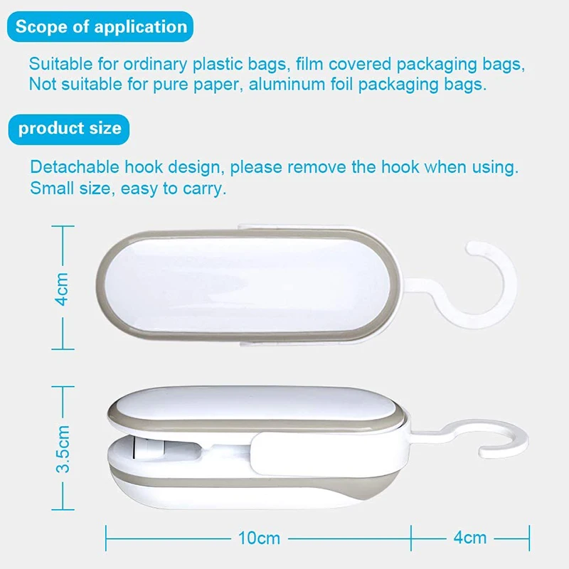 

2 Pack Mini Bag Sealer, Heat Sealer, 2020 Upgrade Version 2 in 1 Heat Sealer and Cutter Handheld Portable Bag Resealer