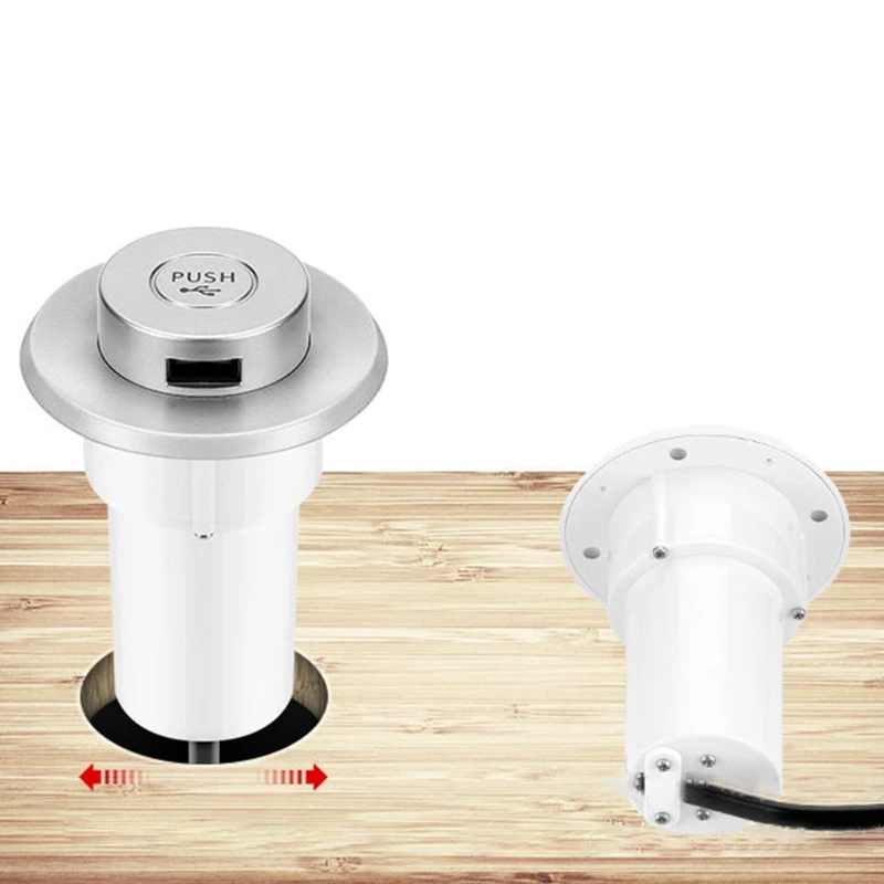 Настольное встраиваемое Зарядное устройство USB подъемный скрытый удлинитель для