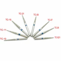100pcs10boxes dental diamond burs drill tc series fg high speed burs for teeth polishing 1 6mm dentist tool