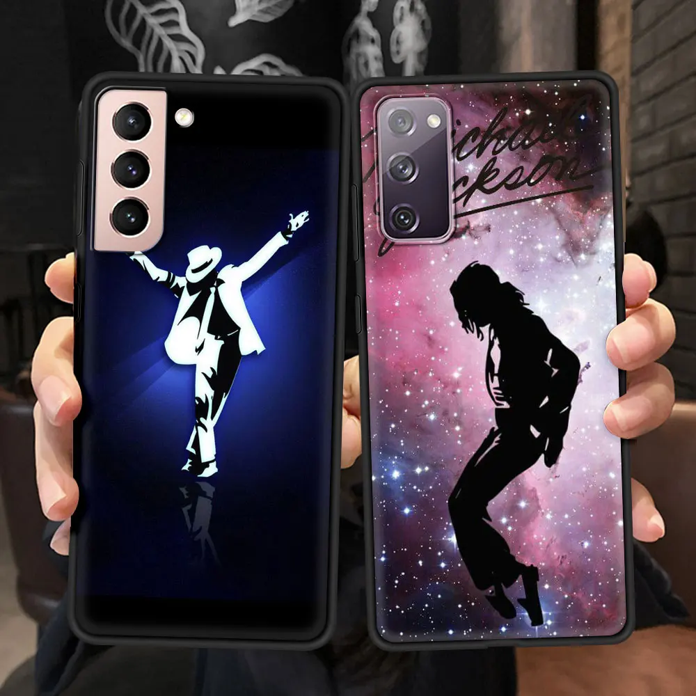 mj michael jacksons king cover for samsung galaxy s20 fe s21ultra s10 black celular coque s8 s9plus s10e s7 soft cell phone case free global shipping