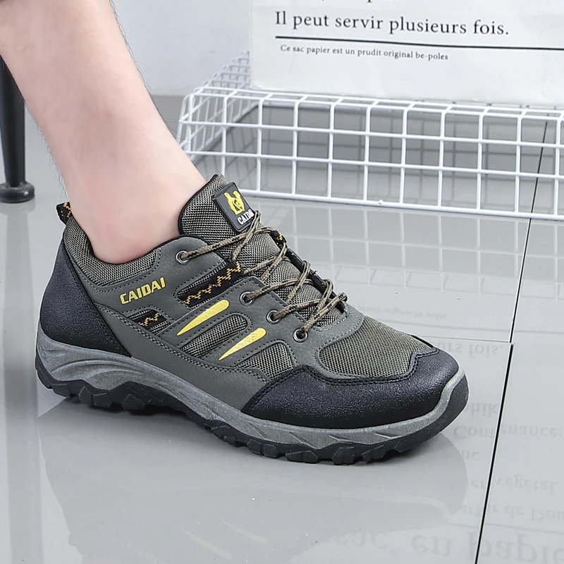 BOUSSAC Waterproof Hiking Shoes Autumn Outdoor Non-slip Wear Sneakers Men Lace Up Trekking Travel Climbing Sports Male | Спорт и