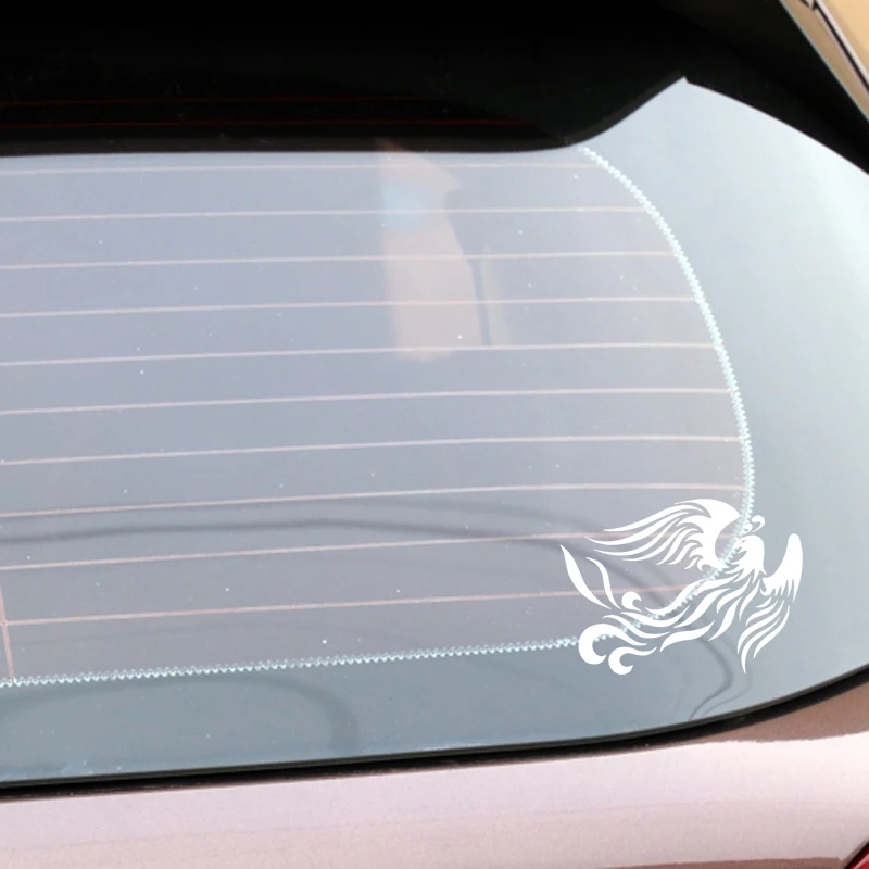

YJZT 16.2CM*11.7CM Myth Phoenix Decor Car Door Creativity Car Stickers Vinyl Decal Black/Silver C4-2847