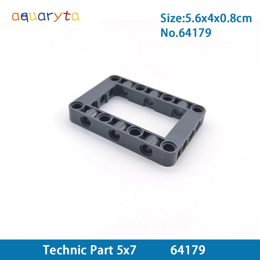 

Aquaryta 20pcs Building Blocks 64179 Technic Parts Bulk Liftarm Beam Square Huller Hole 5x7 Open Center Thick Logo Toys for Kid