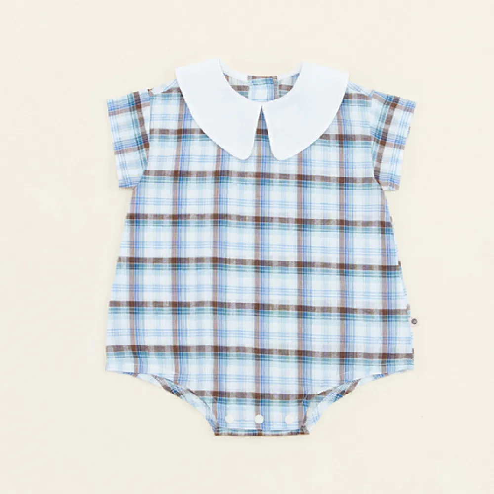 

New born Baby Boys Clothes Plaid Summer Baby Boys Romper Genteman Infant Jumpsuit 1st Birthday Party Wedding For Baby Clothes