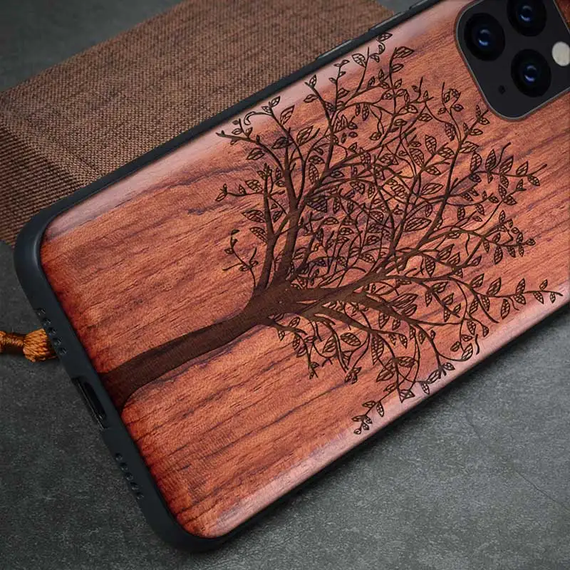 Natural Wood Case For Samsung Galaxy Note 20 Ultra S10 S20 Plus iPhone 13 Pro 11 12 Mini 7 8 XR XS Max | Мобильные телефоны и