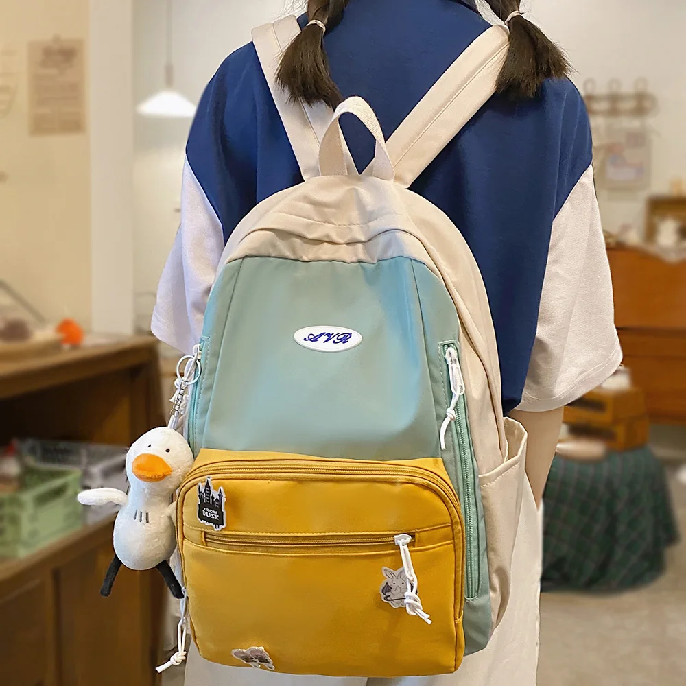 

Kawaii Book Ladies Harajuku Backpack Waterproof Nylon Female Fashion School Bag Girl College Student Laptop Backpacks Cute Women