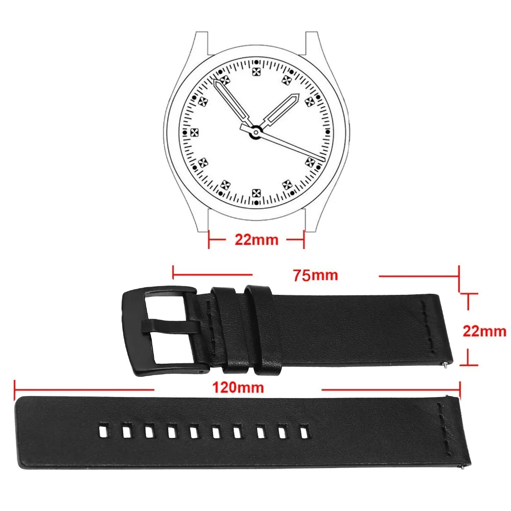 Настоящий классический кожаный ремешок для Xiaomi Huami Amazfit Bip 20 мм 22 samsung Galaxy watch