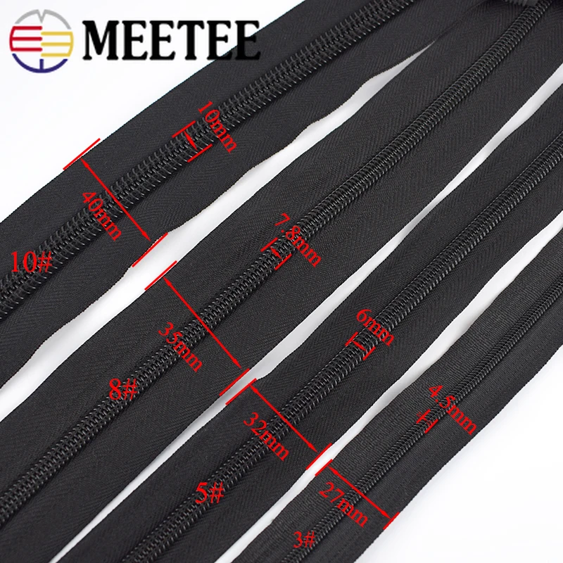 Meetee 3 #5 #8 #10 #3 метра нейлоновая катушка молния двойные боковые слайдеры открытый