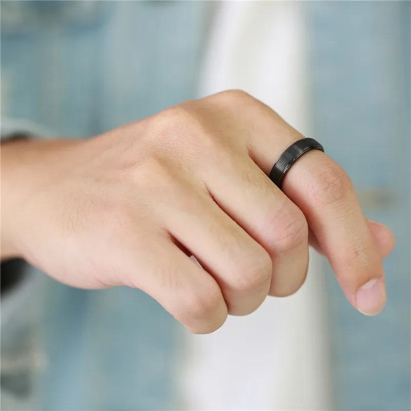 Кольцо LETAPI из карбида вольфрама для мужчин и женщин обручальное кольцо черного