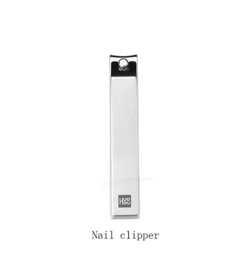 NAIL CLIPPER Xiaomi Huohou 5 шт. новые маникюрные кусачки для ногтей триммер для волос в носу портативный дорожный гигиенический комплект из нержавеющей стали набор инструментов для ногтей - Цвет: NAIL CLIPPER