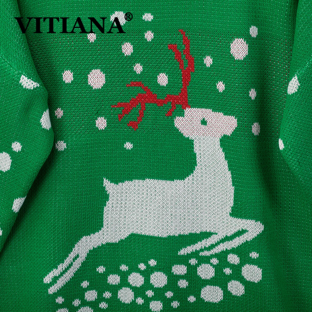 Женский трикотажный свитер VITIANA повседневный свободный с леопардовым принтом