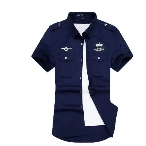 

Air Force Summer Cotton Men Shirt Short Sleeve Military Uniform Shirt Men Airborne Tactical Shirt Camisa Militar Masculina J3333