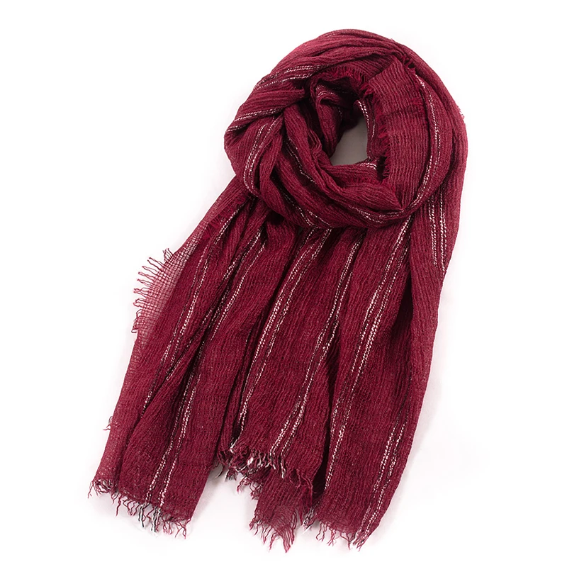 New Winter Scarf Cotton And Linen Solider Color Long women's Scarves Shawl Fashion Men 2021 Japanese Style |