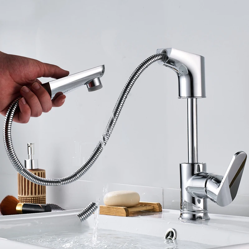 Смесители для кухни цельный медный корпус поднимает и рисует кран горячей