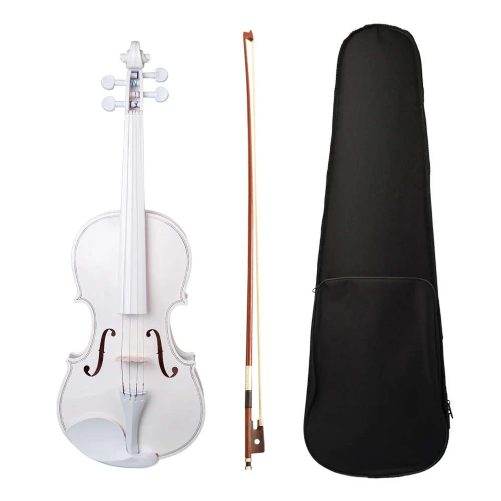 

Muslady Full Size 4/4 Acoustic Violin with Carrying Case Bow Bridge for Adults Students Beginners Stringed Instrument