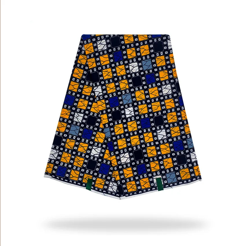 

Soft New Arrival 100% Cotton African Real Wax Veritable Ankara Guaranteed Pagne Wax African Hot Sale Print Wax 6Yards Y1119-3