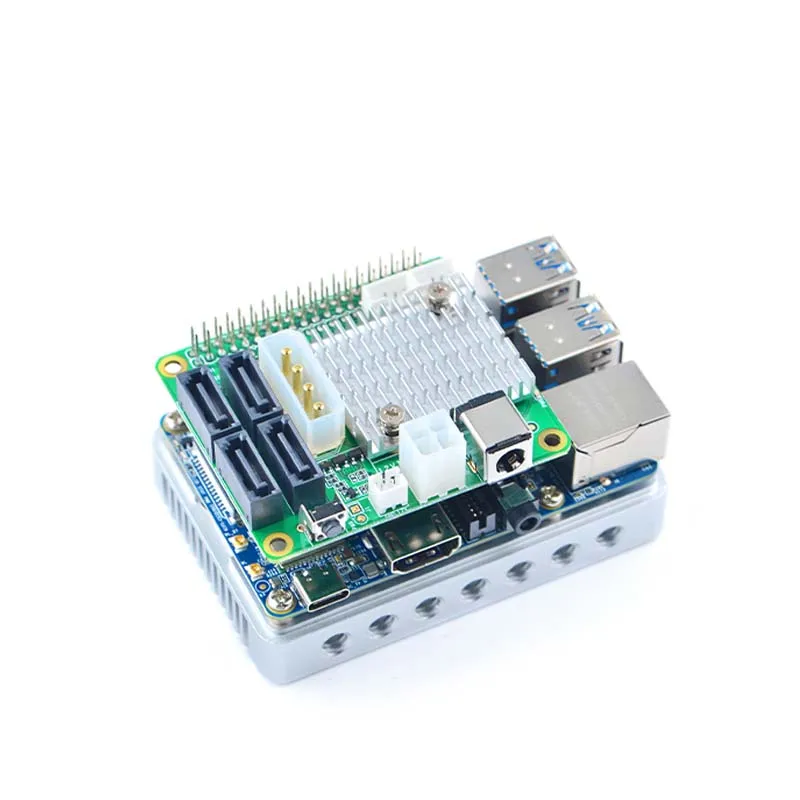 NanoPi M4 4x SATA HAT поддержка 6 Гбит/с/3 Гбит/с/1 5 Гбит/с встроенный разъем