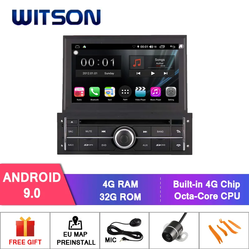 WITSON S300 Android 9,0 автомобильный DVD для MITSUBISHI L200 2010-2012 8 Восьмиядерный 4 Гб ram 32 Гб flash+ GLONASS+ wifi/4G+ DSP+ DAB+ OBD+ TPMS