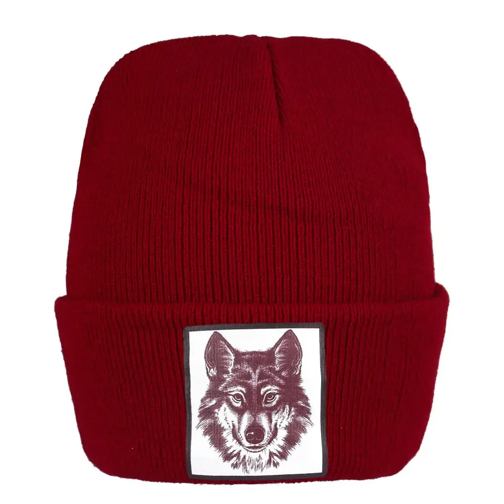 Черная серая Красная Вязаная Шапка женские мужские шапки весенняя зимняя