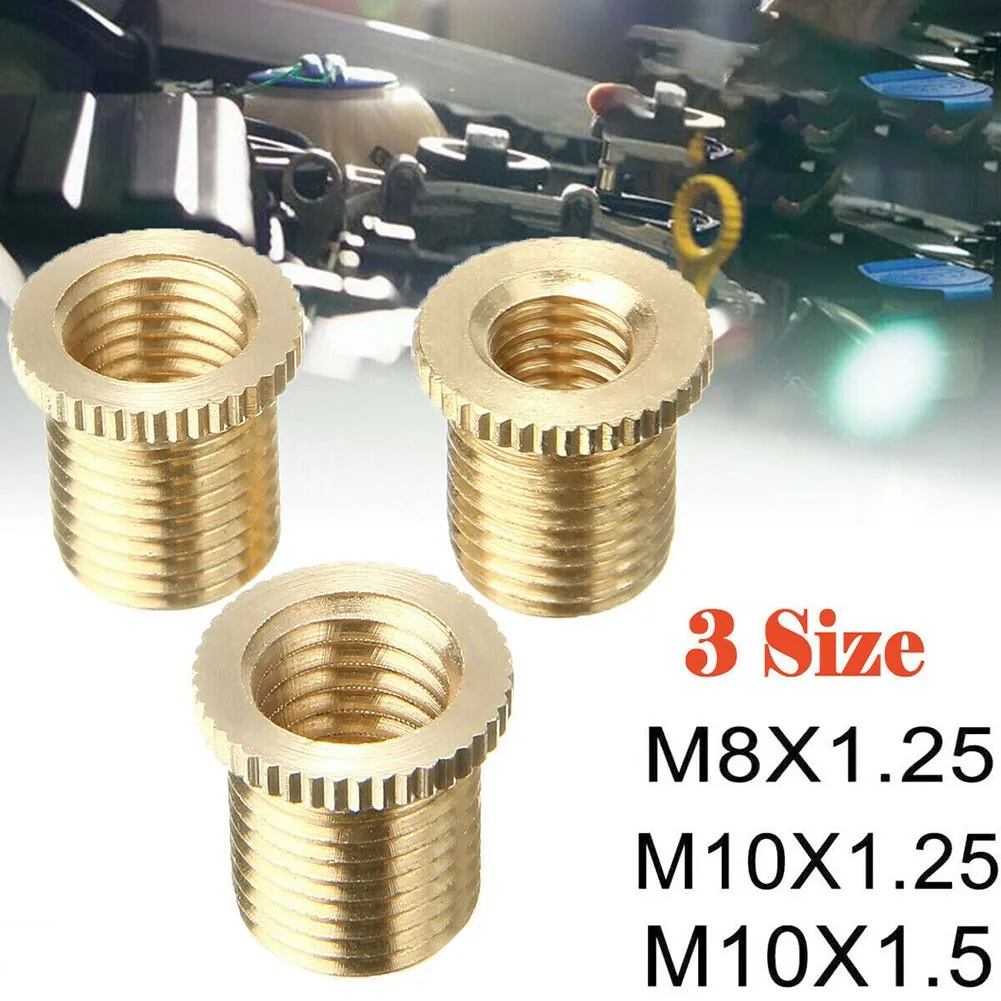 

1pcs Car Gear Shift Knob Thread Adapter Nut Insert Kit M10x1.25，M10x1.5，M8x1.25 Aluminum Alloy Gold Universal Adapter Kit