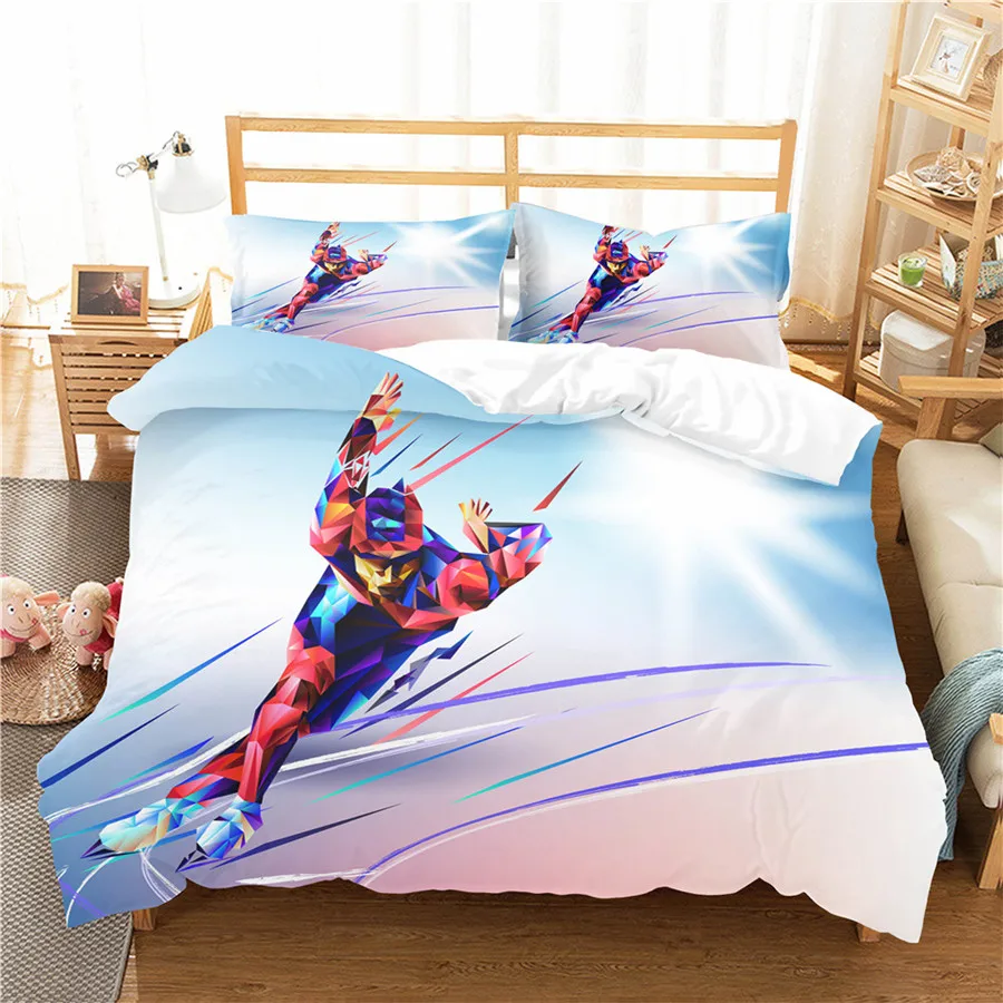 

A Bedding Set 3D Printed Duvet Cover Bed Set Sports Home Textiles for Adults Bedclothes with Pillowcase #YD08