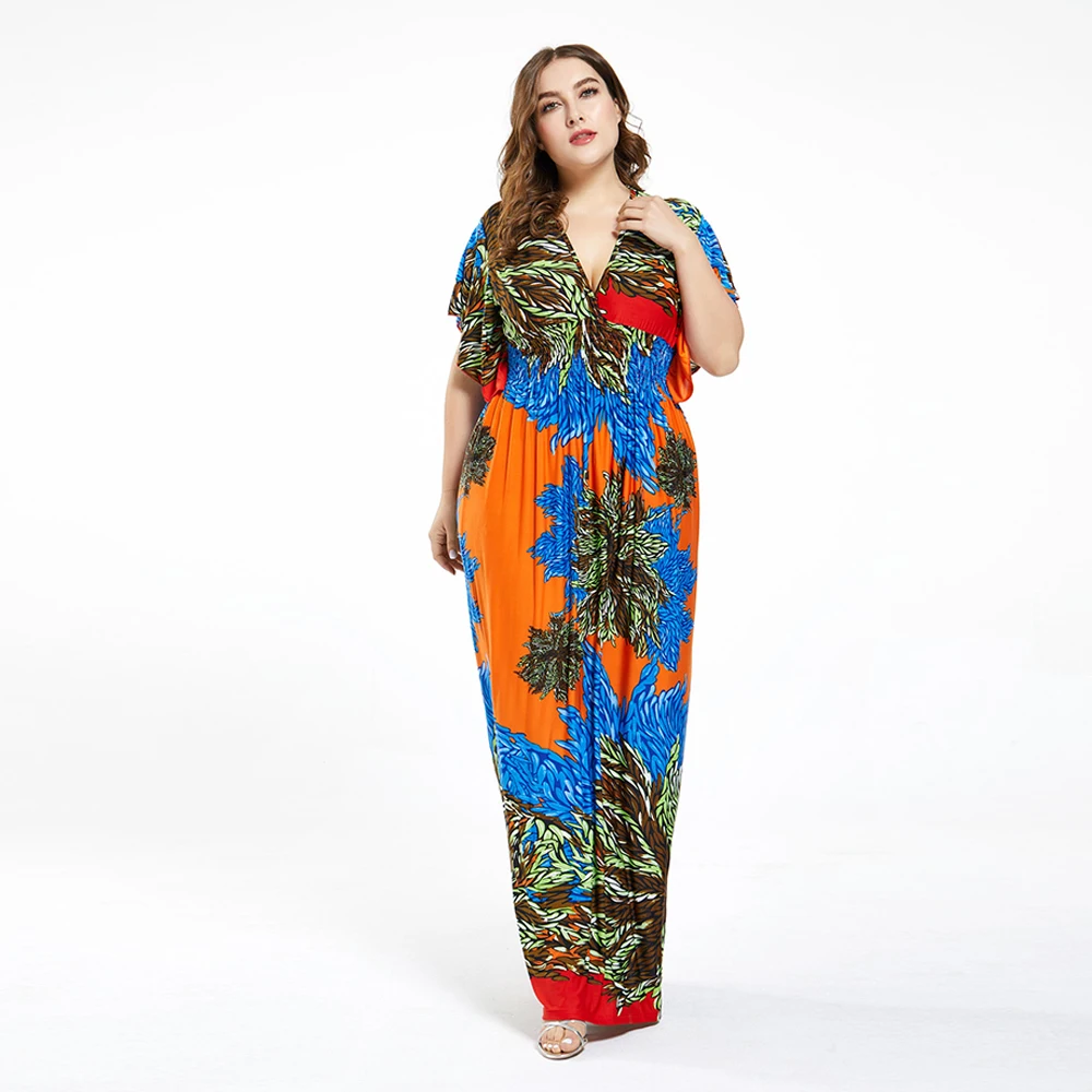 Женское леопардовое платье с рюшами атласное длинным рукавом большие размеры