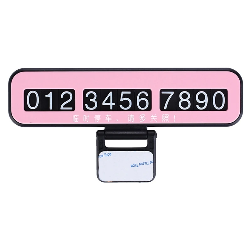 

Vehicles Temporary Parking Card Sign with Adhesive Phone Number Sheet Automotive Interior Accessory Outdoor Park T21E