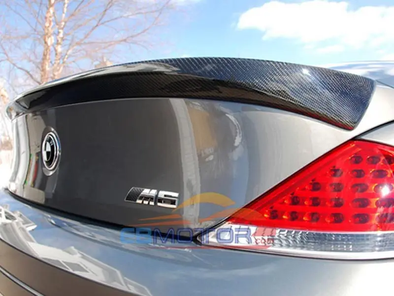 Настоящее карбоновое волокно L стиль багажник спойлер для BMW 6 серии E63 2004 2008 & M6 2006